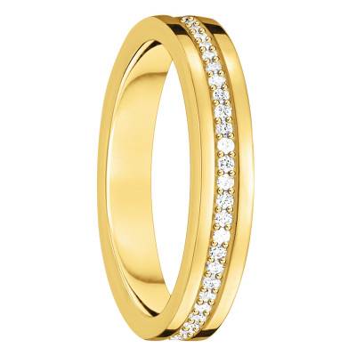 Yellow Gold-Plated Update Band Ring & Cubic Zirconia - TR2117-414-14-54 - Thomas Sabo