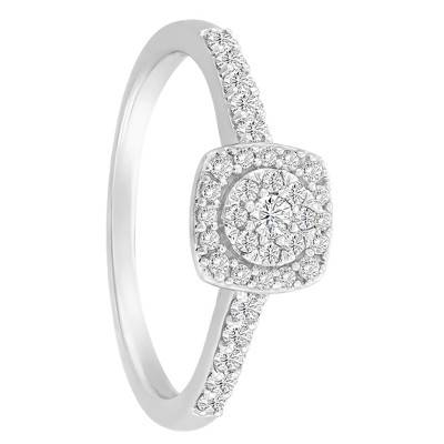 375 White Gold & GSI Diamond Comfort Engagement Ring and Half-Turn Wedding Ring Duo Joie - Alliantine