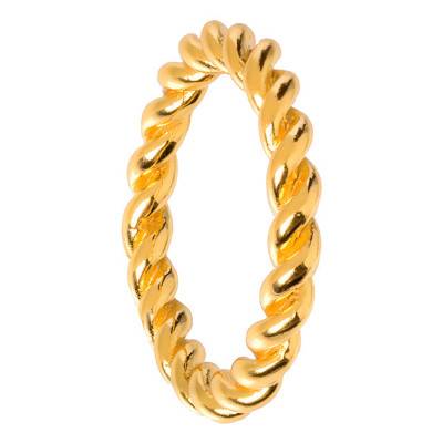Gold-Plated Twisted Thunder Ring - Aleyolé