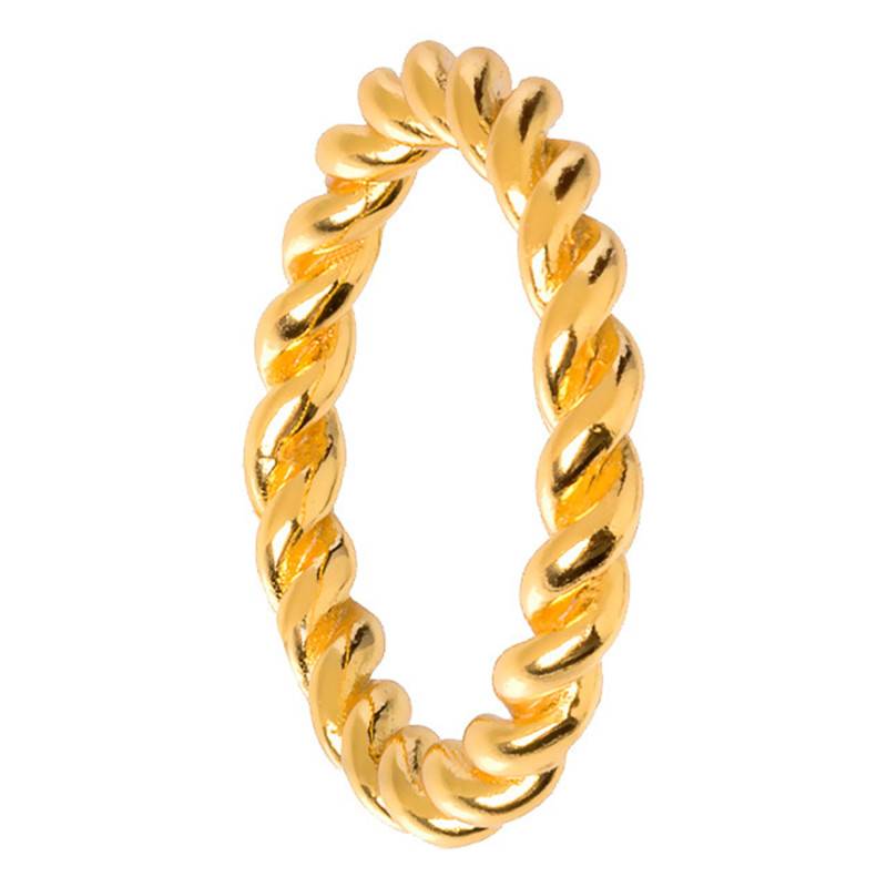 Gold-Plated Twisted Thunder Ring - Aleyolé