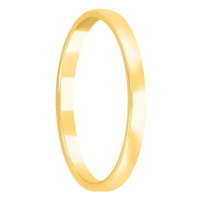 375/1000 Yellow Gold Standard Half-Dome Wedding Ring, Width 2.5 mm - Amore