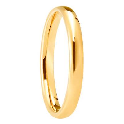 Alliance Demi-Jonc Confort en Or Jaune 750, Largeur 2 mm, Taille 75 - Amore