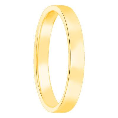 750/1000 Yellow Gold Half-Dome Standard Wedding Ring, 3.5 mm Width - Amore