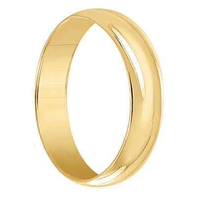 Alliance Demi-Jonc Confort Brillant en Or Jaune 750, Largeur 6 mm - Amore