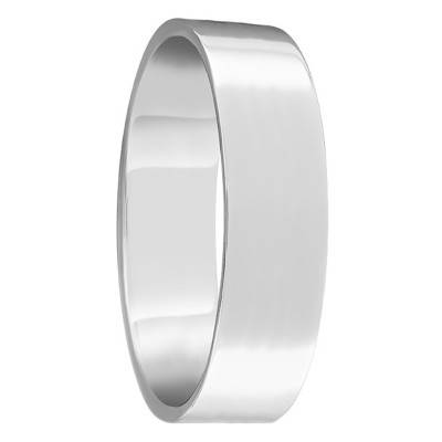 Alliance Ruban Confort en Or Blanc 750, Largeur 5 mm - Amore