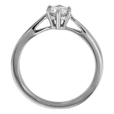 Venise 750/1000 White Gold Diamond 0.45 ct Solitaire Ring - Amore