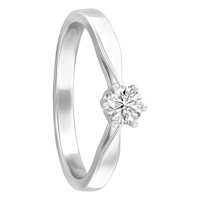 White Gold 0.30 ct Diamond Solitaire Ring Venise 750 - Amore