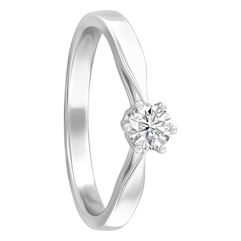 White Gold 0.30 ct Diamond Solitaire Ring Venise 750 - Amore