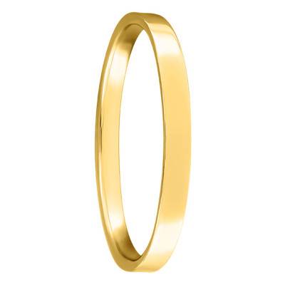 750/1000 Yellow Gold Comfort Ribbon Wedding Ring, Width 2 mm - Amore