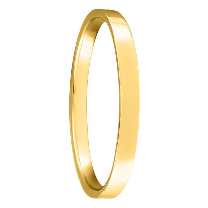 750/1000 Yellow Gold Comfort Ribbon Wedding Ring, Width 2 mm - Amore