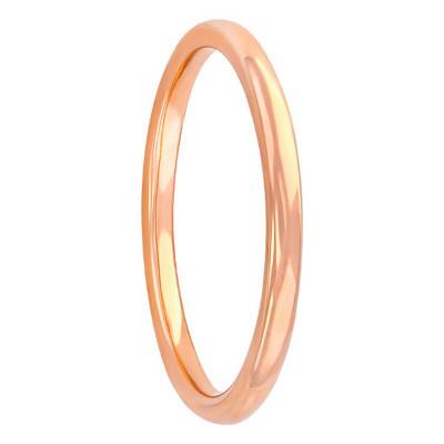 Alliance Demi-Jonc Confort en Or Rose 750, Largeur 2 mm - Amore
