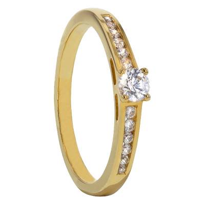 Solitaire Bianca Diamants 0,38ct & Or Jaune 750 - Alliantine