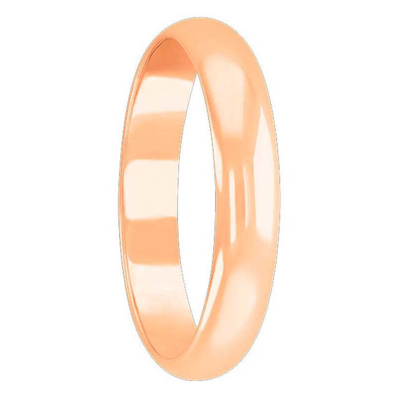 750 Rose Gold Standard Half-Round Wedding Ring, Width 5 mm - Amore