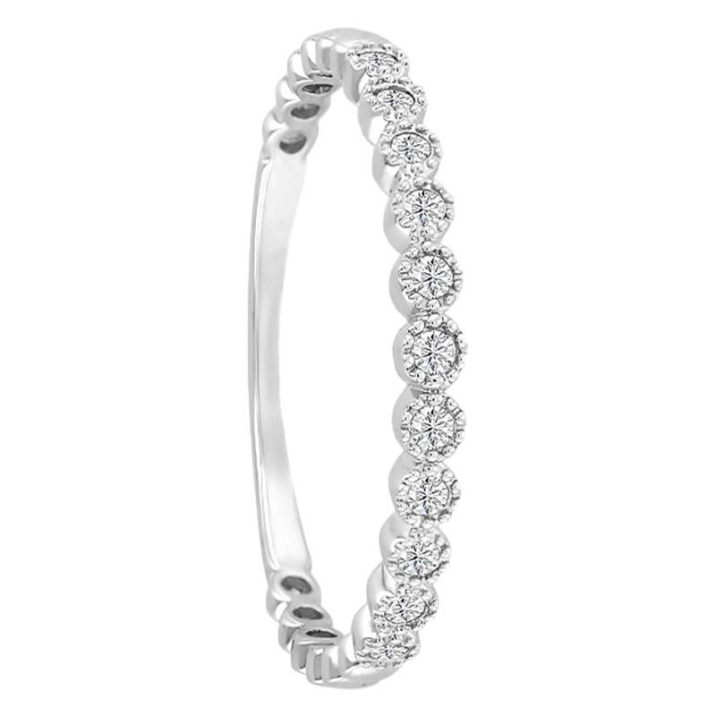 750/1000 Palladium White Gold Comfort Beaded Wedding Ring - Alliantine