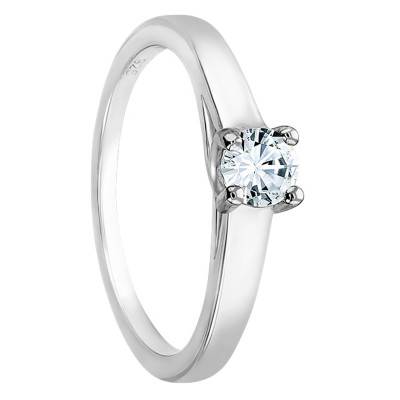 "750 White Gold GSI2 0.40 ct Diamond Declaration Solitaire Ring" - Alliantine