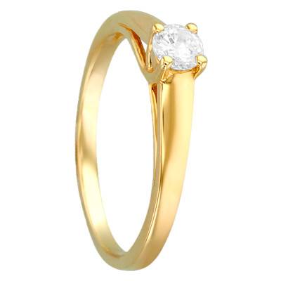 Bague Solitaire Déclaration, Diamant GSI2 0,25 ct & Or Jaune 750 - Alliantine