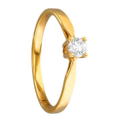 Paris Diamond 0.18 ct Solitaire Ring in Yellow Gold 750 - Amore