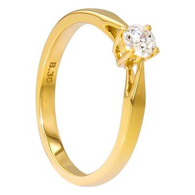 Bague Solitaire Paris Or Jaune & Diamant 0,30ct - Amore