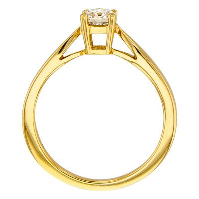 Bague Solitaire Paris, Or Jaune 750 & Diamant 0,40ct - Amore
