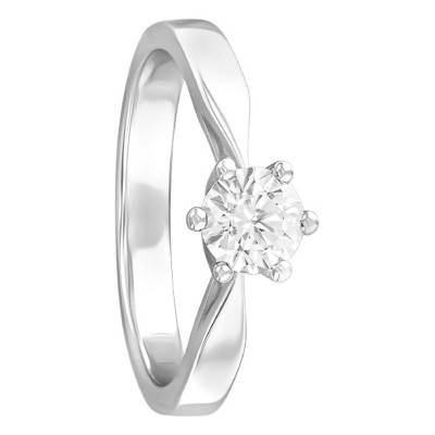 Bague Solitaire Venise Or Blanc & Diamant 0,50 ct - Amore