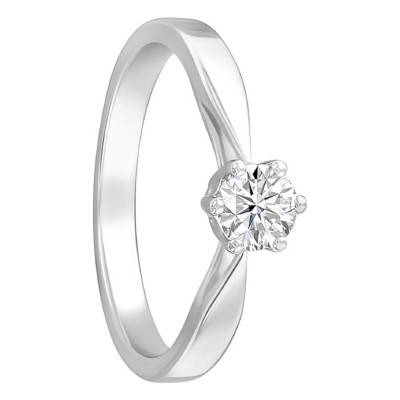 Bague Solitaire Venise Or Blanc & Diamant 0,40ct - Amore