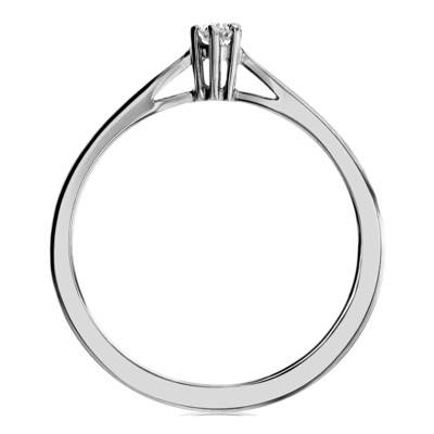 Bague Solitaire Venise Or Blanc & Diamant 0,08ct - Amore