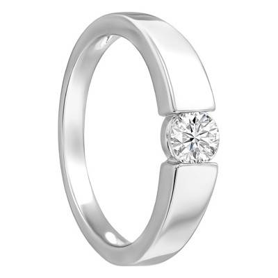 Bague Solitaire Capri Or Blanc & Diamant 0,35ct - Amore