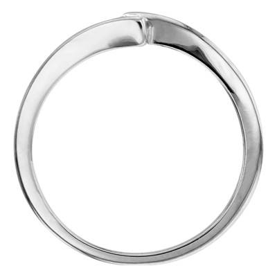 Bague Solitaire Apesanteur Or Blanc 750 & Diamant 0,06ct - Amore