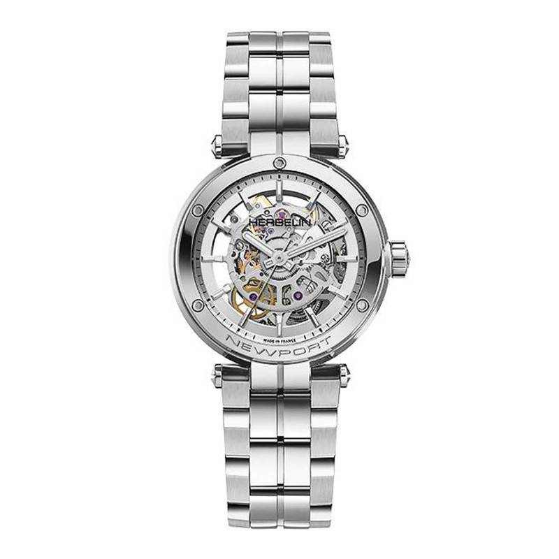Newport Skeleton Watch 1658BSQ12 - Herbelin