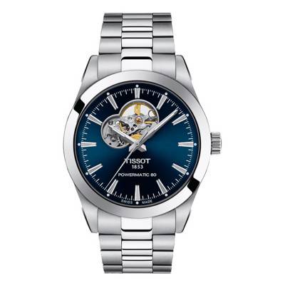 T1274071104101 Gentleman Powermatic 80 Open Heart Watch - Tissot