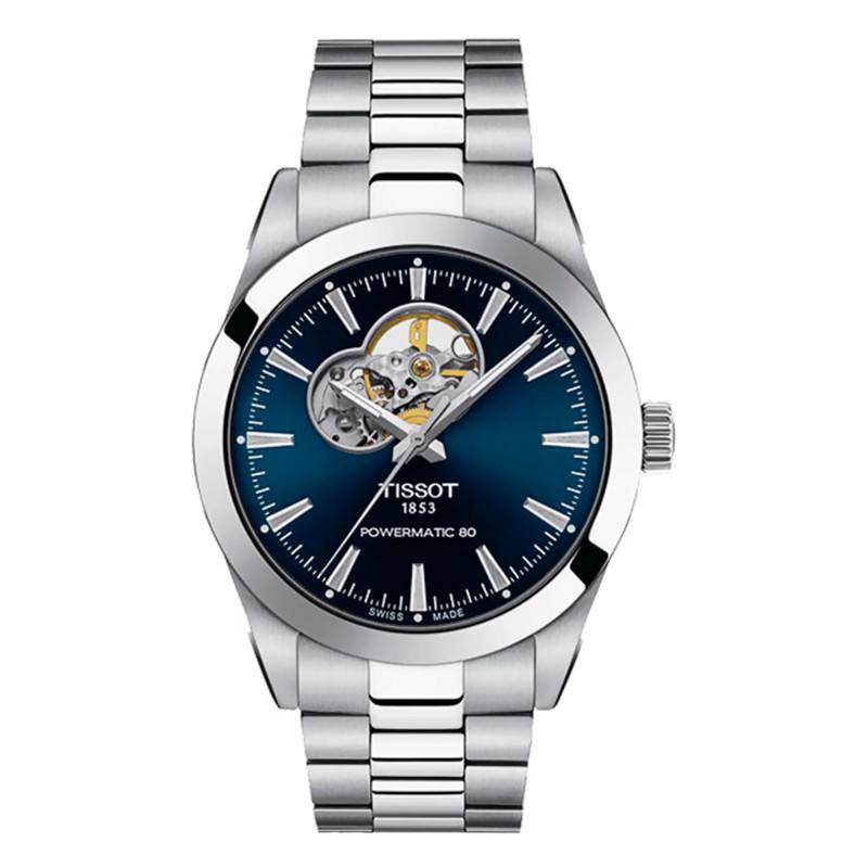 T1274071104101 Gentleman Powermatic 80 Open Heart Watch - Tissot