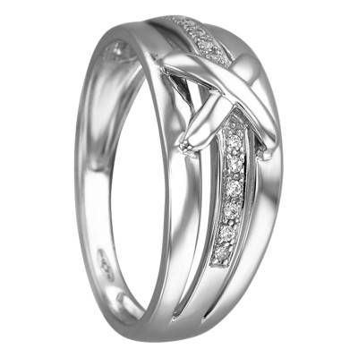 Hibiscus 750/1000 White Gold & Diamond Ring - Ancelys