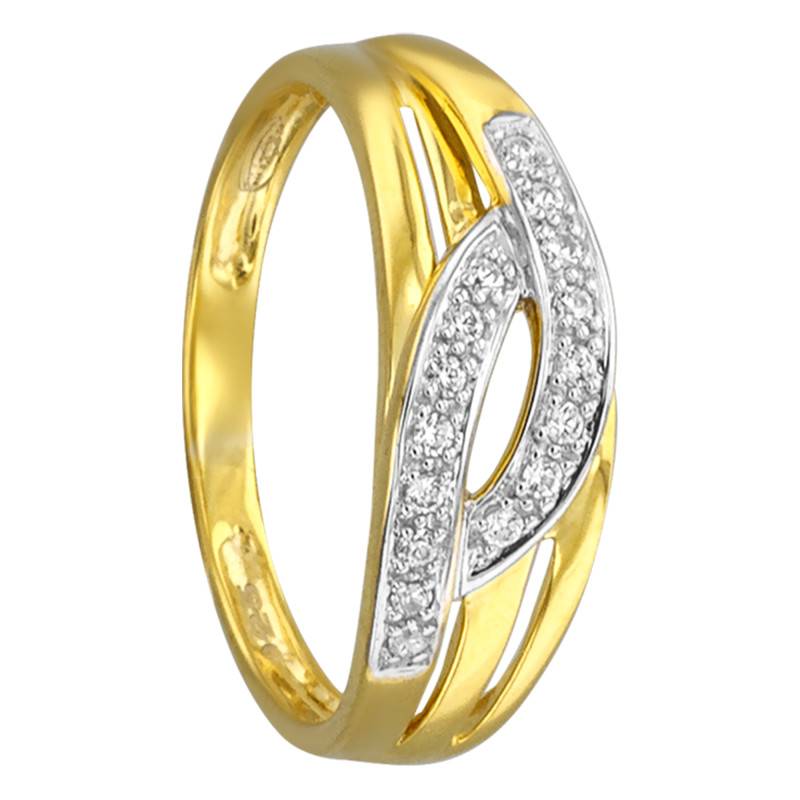 Aleni Two-Tone Gold & Diamond Ring - Ancelys