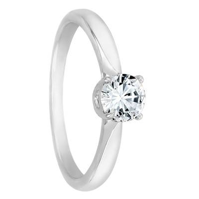 Bague Solitaire Love Diamant GSI2 0,40 ct & Or Blanc 750 - Alliantine