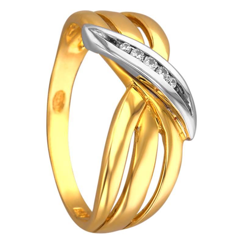 Pivoine Two-Tone Gold & Diamond Ring - Ancelys