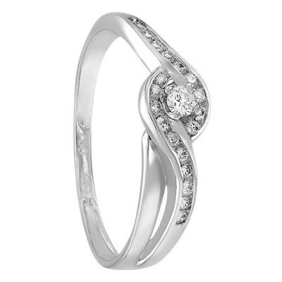 Lilas 750/1000 White Gold & Diamond Ring - Ancelys