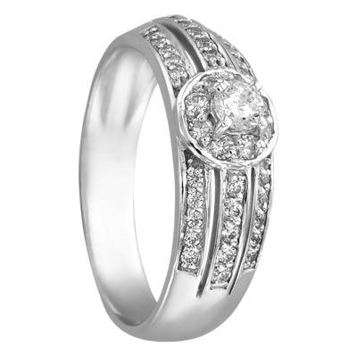 Bague Camille Or Blanc & Diamants - Ancelys