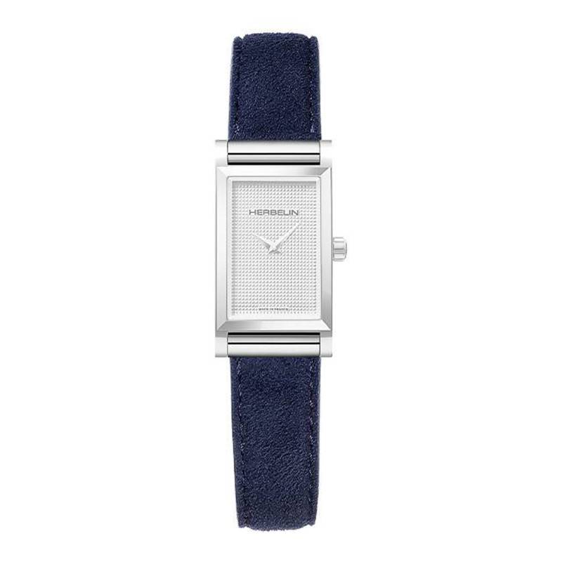 Ultramarine Blue Velvet Kid Leather Watch Strap BRAC17048A109 - Herbelin