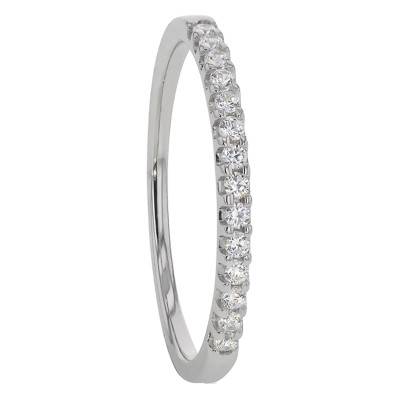 Audley 750/1000 White Gold & GVS Diamond Half Eternity Wedding Ring, Width 2.20 mm - Alliantine