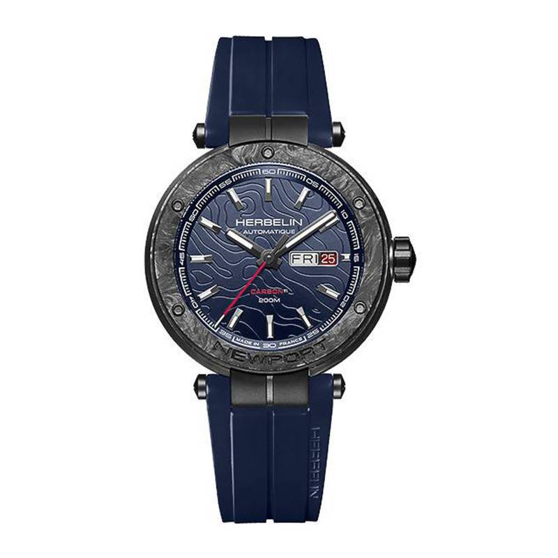 Newport Carbon Titanium Automatic Watch 1788CTN15CB - Herbelin