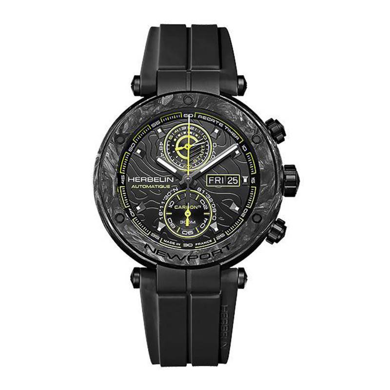 Newport Chronograph Carbon Titanium Automatic 288CTN14CA Watch - Herbelin