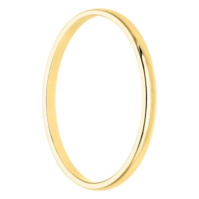 Alliance Demi-Jonc en Or Jaune 750, Largeur 1,5 mm - Amore