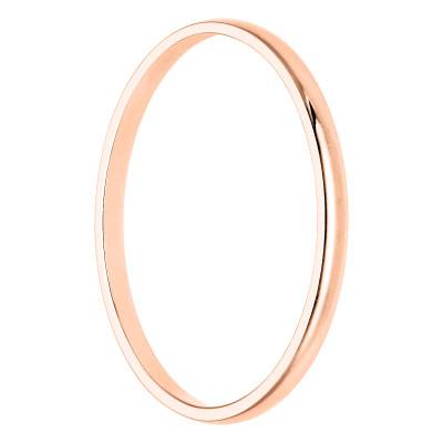 Rose Gold 750/1000 Standard Demi-Jonc Wedding Ring, 1.5 mm Width - Amore