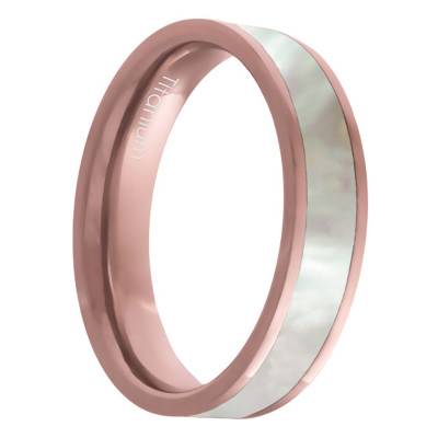 Rose Nacre Titanium Ring - Size 62 - HT 127 - Apollon