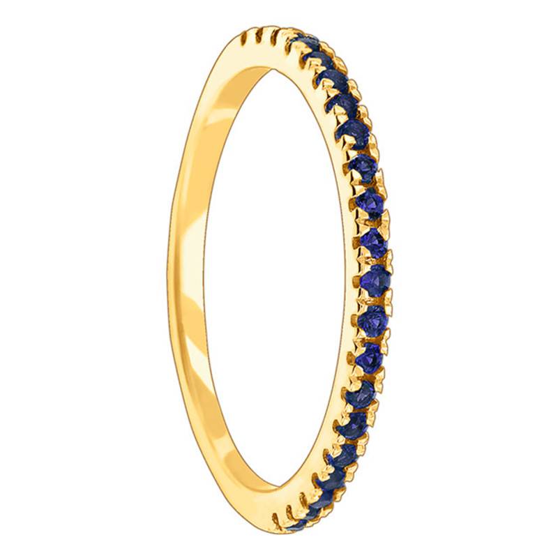 375/1000 Yellow Gold & Sapphire Half Eternity Band - Aurora