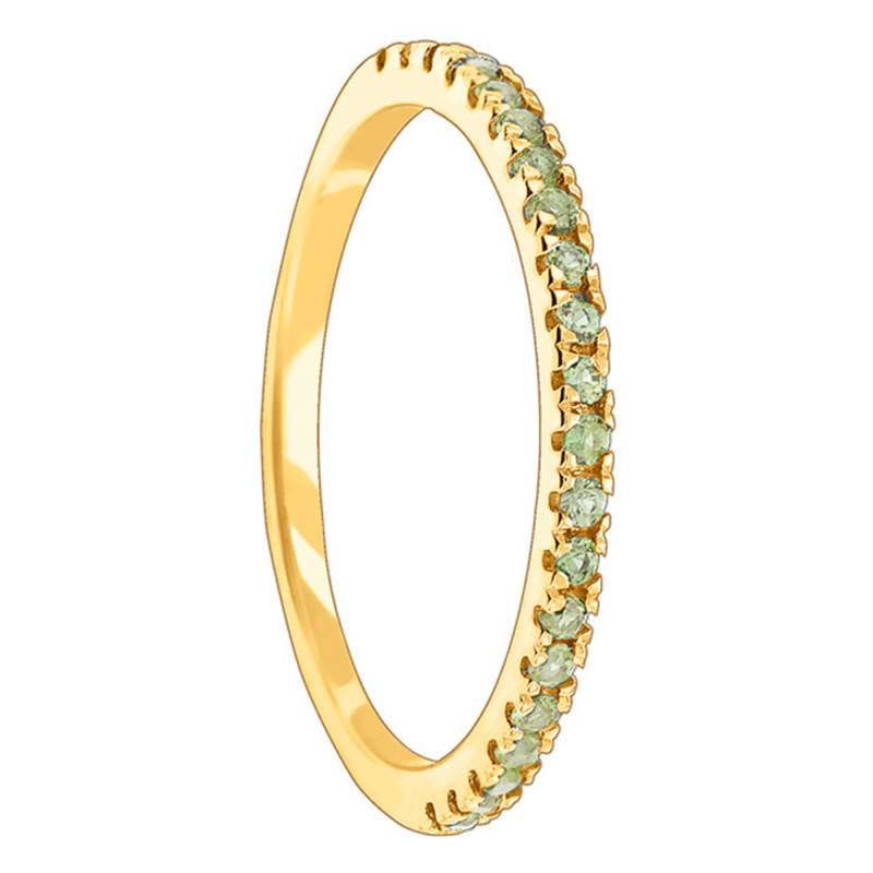 Yellow 3750 Gold & Green Sapphire Half Eternity Band - Aurora
