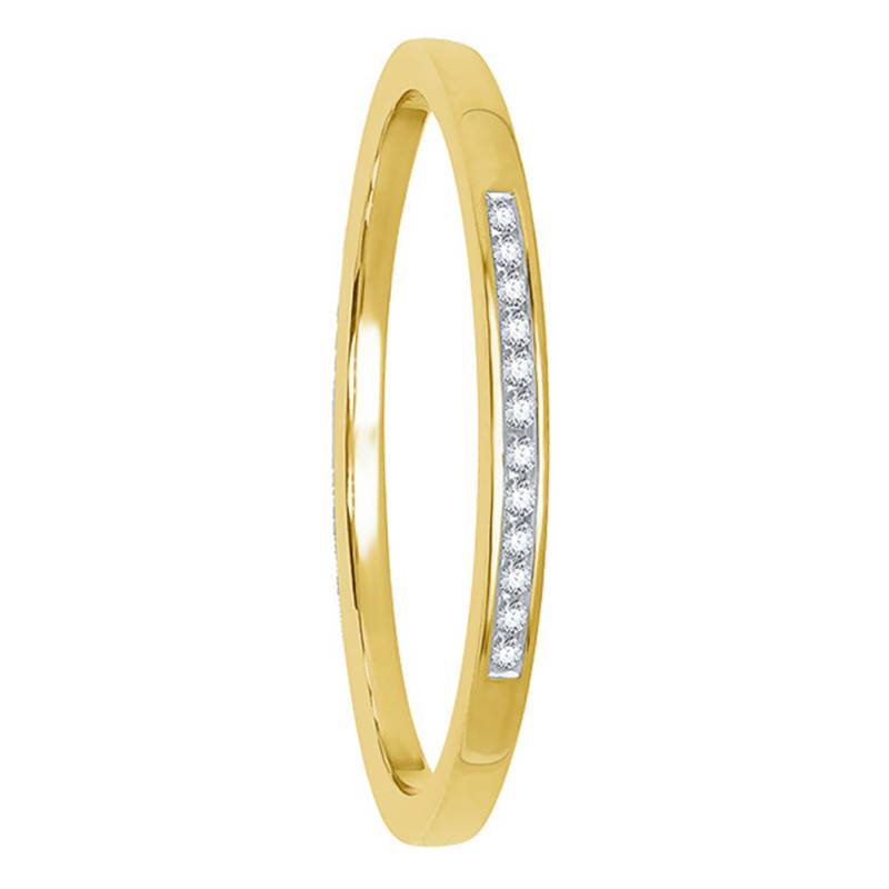 375 Yellow Gold & 0.05 ct Half Diamond Rail Ring - Alliantine