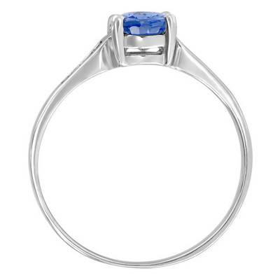 750/1000 White Gold Tanzanite 1.06 ct & Diamond Cluster Ring - Aurora