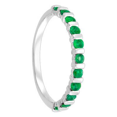 Bague Or Blanc 375 ou 750, Emeraudes 0,50 ct - Aurora