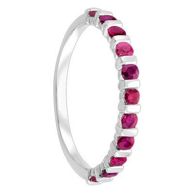 375 or 750 White Gold & 0.50 ct Ruby Ring - Aurora